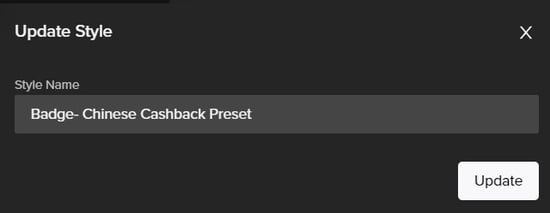 Renamed the preset to Badge-chinese Cashback Preset