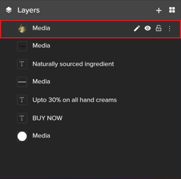 restricting media element in layers panel