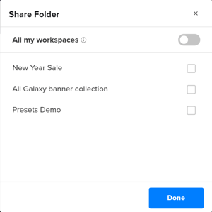 share a folder between workspace